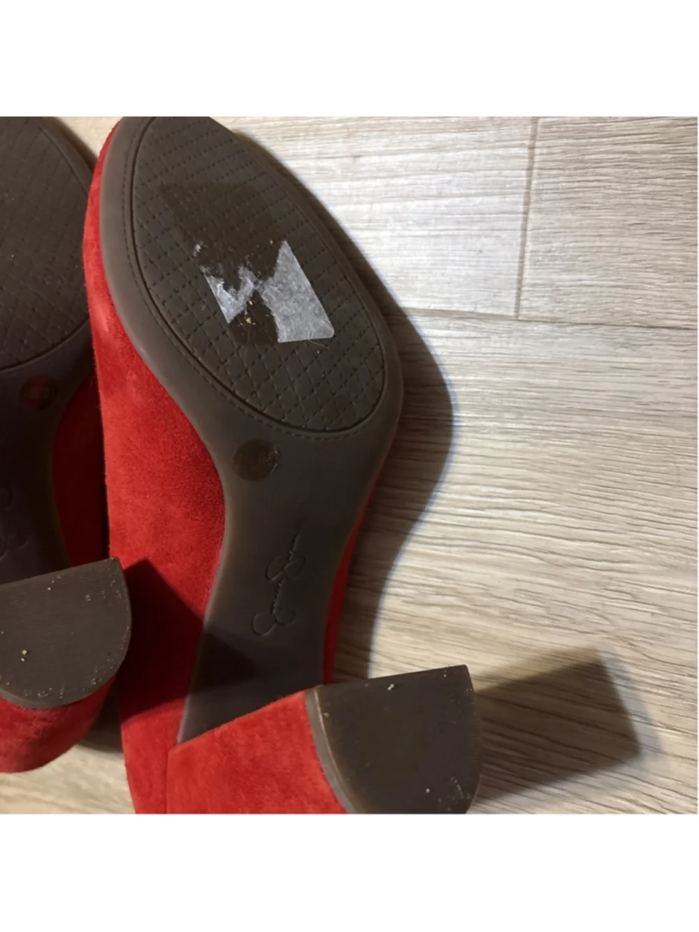 Jessica Simpson Red Suede Heels Size 8 1/2 Medium